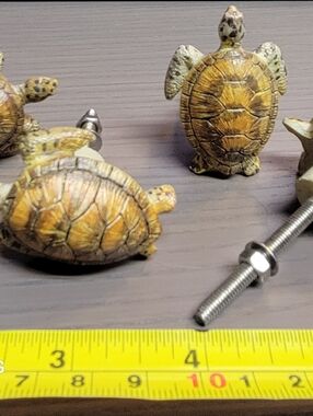 Sea Turtle Shaped Drawer Knobs - Set of Decorative Turtle Pulls